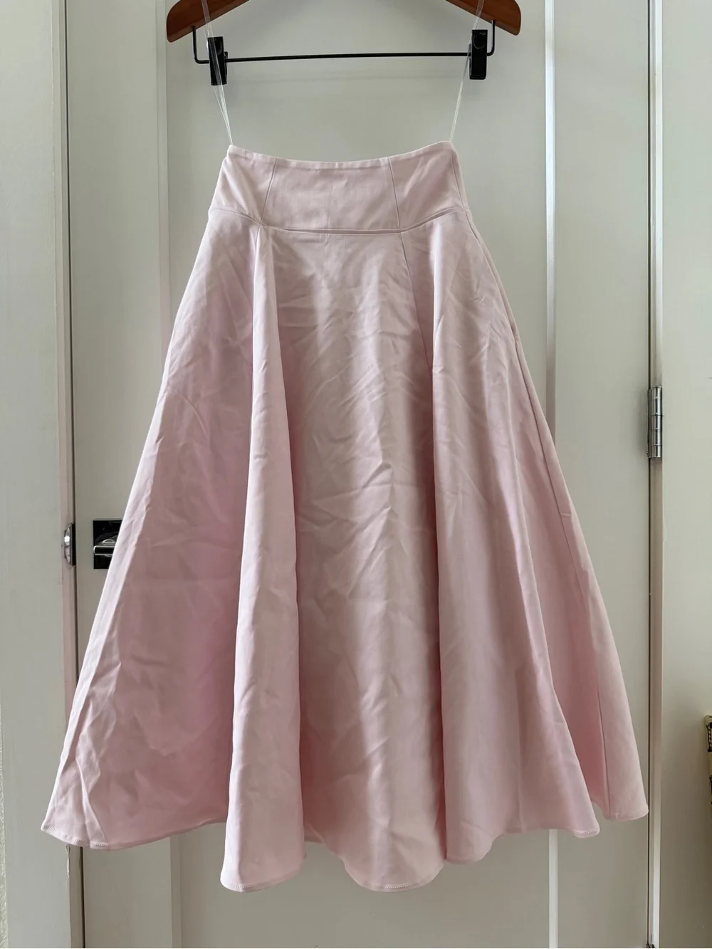 House of CB Rita Ballerina Baby Pink A-Line Midi Skirt Size XS - Picture 3 of 12